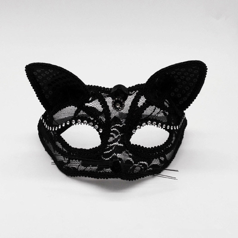 Halloween Cosplay Fox Mask Lace Sexy Eye Mask Animal Mask Half Face Erotic Lace Cat Mask Women Sex Toys For Couple Squid Game