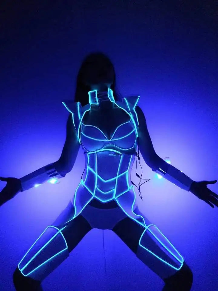 47225525403950LED Light-Up Future Tech Dancewear Costume