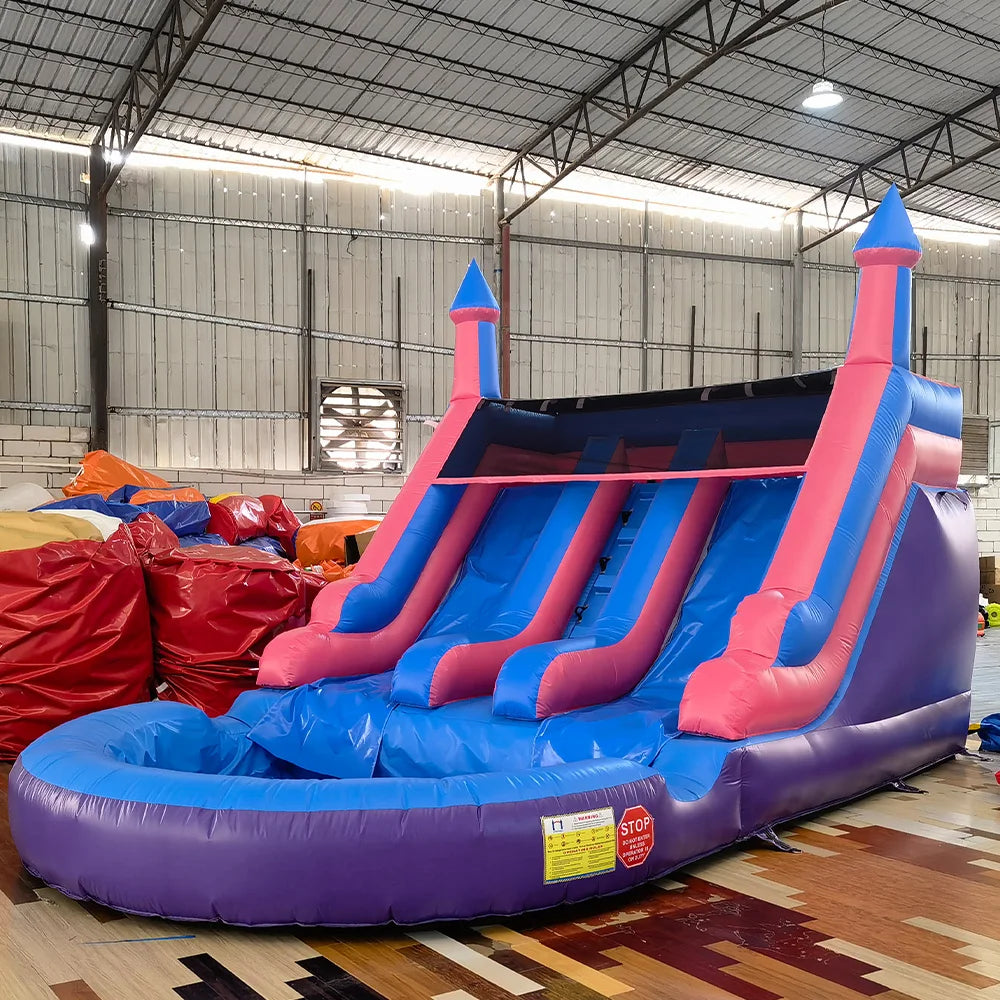 20ft PVC Commercial Inflatable Bounce House Bouncy Castle With Slide Blower For Kids