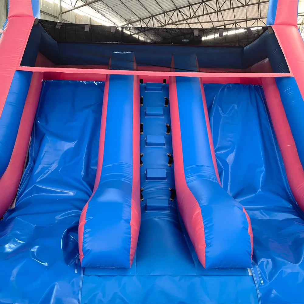 20ft PVC Commercial Inflatable Bounce House Bouncy Castle With Slide Blower For Kids