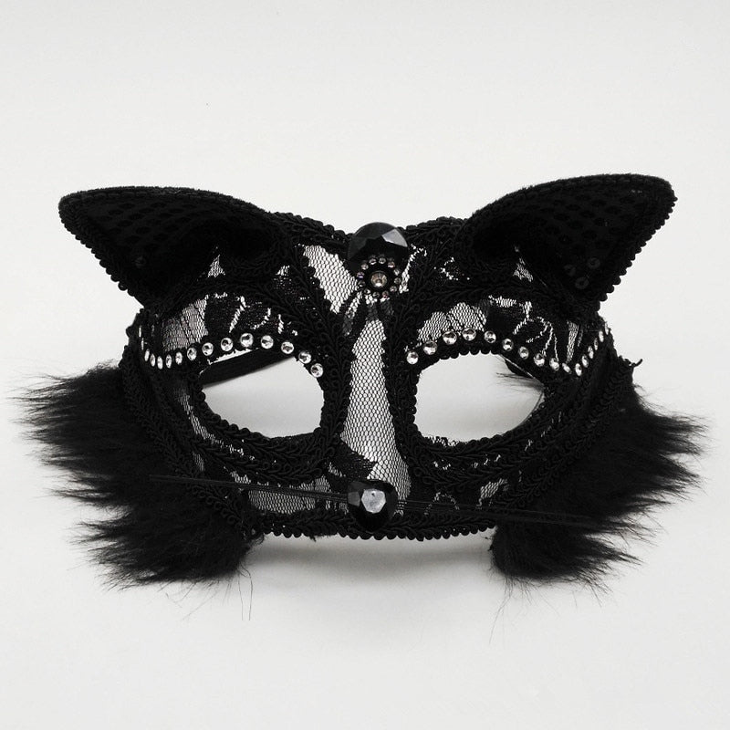 Halloween Cosplay Fox Mask Lace Sexy Eye Mask Animal Mask Half Face Erotic Lace Cat Mask Women Sex Toys For Couple Squid Game