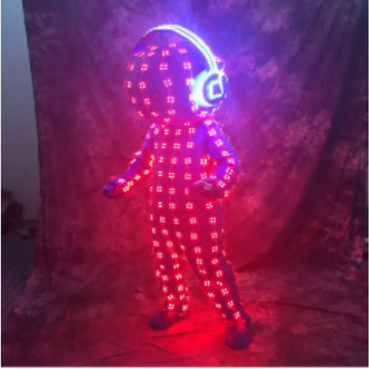 Nightclub DJ Mascot Light Up Robot Clothing Stage Doll Cosplay Glowing Suit Adult LED Suits Luminous Costumes