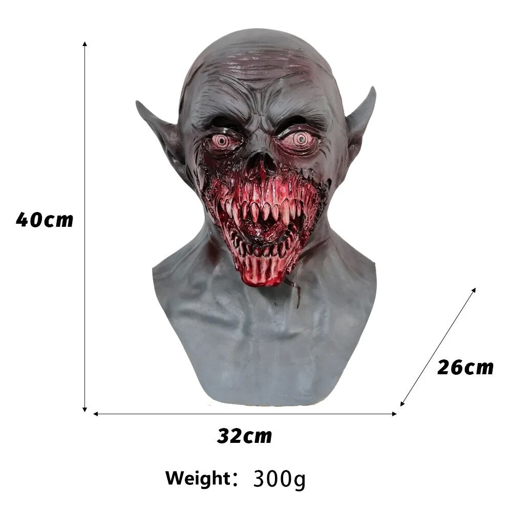 Vampire Mask Scary Dracula Monster Latex Mask Halloween Costume Party Horror Demon Zombie Cosplay Props Novelty Costume Party