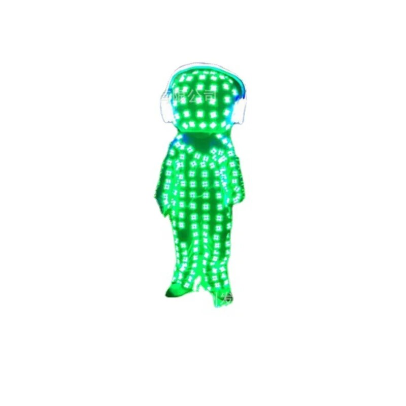 Nightclub DJ Mascot Light Up Robot Clothing Stage Doll Cosplay Glowing Suit Adult LED Suits Luminous Costumes