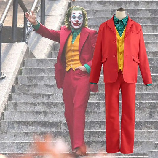 Joker Costume Adults Suitable for Halloween Party Carnival Stage Performance Clown Cosplay Costume