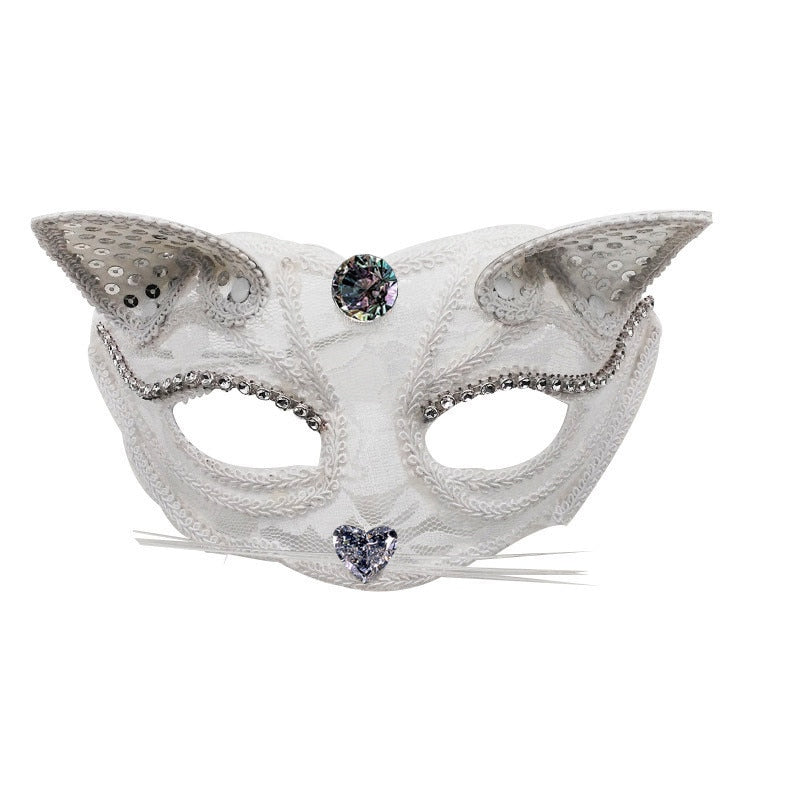 Halloween Cosplay Fox Mask Lace Sexy Eye Mask Animal Mask Half Face Erotic Lace Cat Mask Women Sex Toys For Couple Squid Game