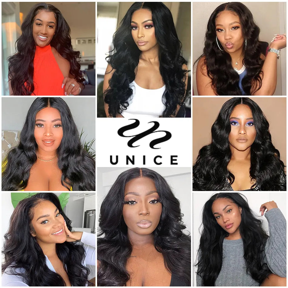 UNice Hair 250% Density U Part Wig Human Hair Glueless Body Wave Wigs Real Scalp Easy Install U-Part Wig for Women