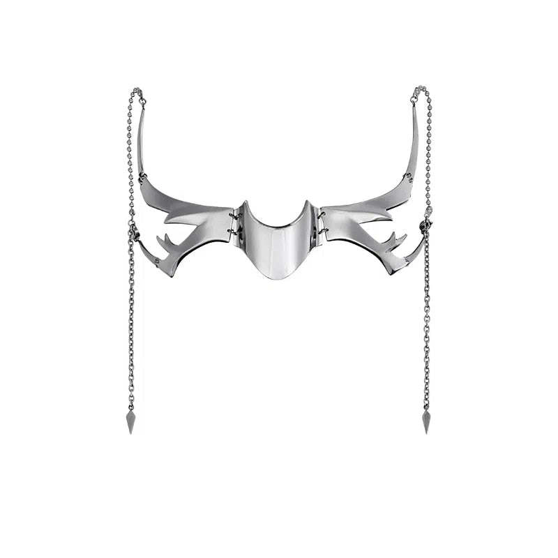 Fashion Gothic Mask  Cyber Punk Liquid Irregular Silver Color Hollow Women Men Party Individuation Individual Jewelry Accessory