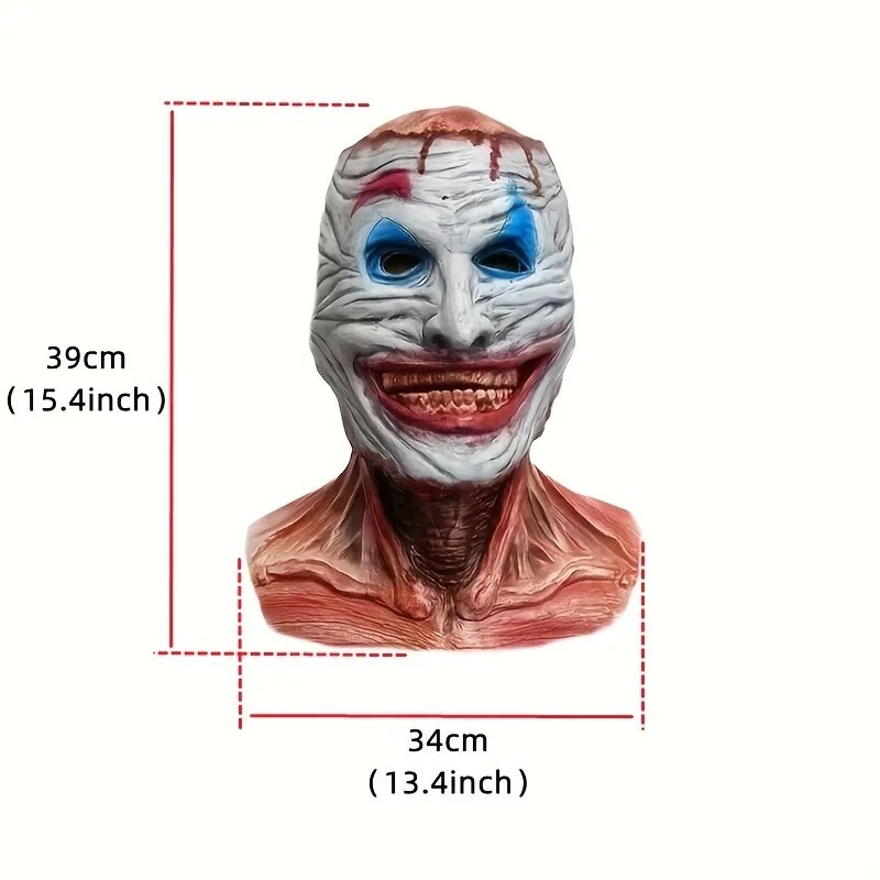 Move mouth Men's Latex Horror Skull Mask For Party Masquerade Costume, Halloween Show Props Funny Men's Face Mask