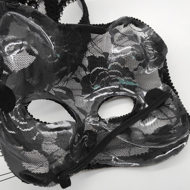 Halloween Cosplay Fox Mask Lace Sexy Eye Mask Animal Mask Half Face Erotic Lace Cat Mask Women Sex Toys For Couple Squid Game