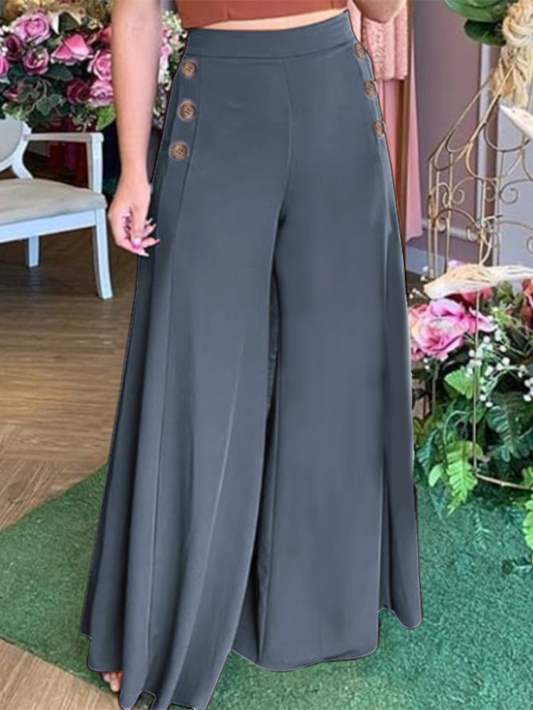 ZANZEA Suit Pants Women 2023 Ladies Middle Waist Pantalon Palazzo Casual Wide Leg Pant Capris  Autumn Solid Trouser