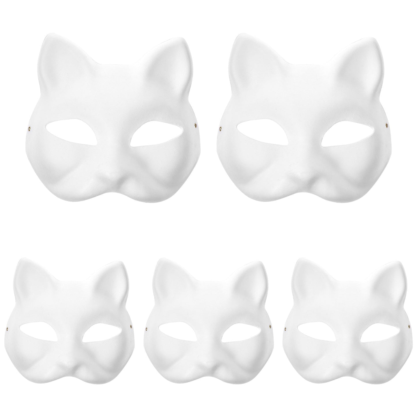 5/1Pcs Japanese Mask Half Face Hand-painted Cat Fox Mask Anime Demon Slayer Masquerade Halloween Festival Cosplay Prop