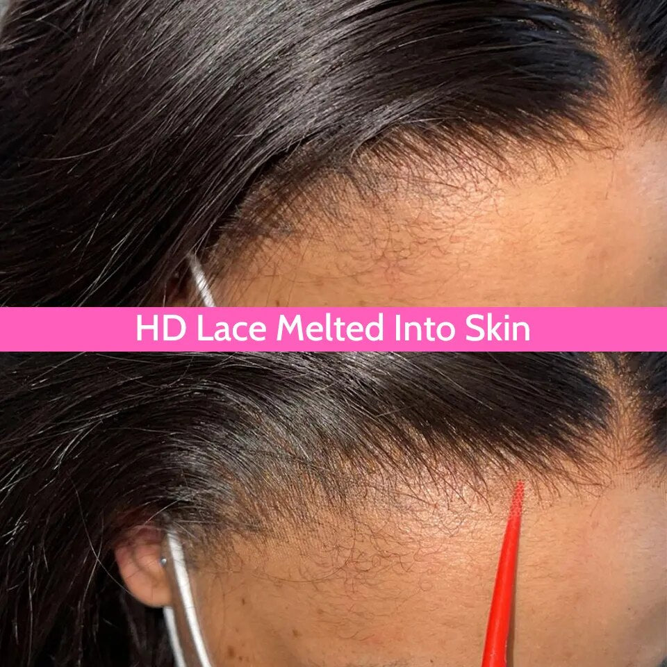Wear Go Glueless Wig ISEE HAIR Malaysian Straight 6x4 HD Lace Closure Glueless Human Hair Wigs Ready To Wear Pre Cut Pre plucked