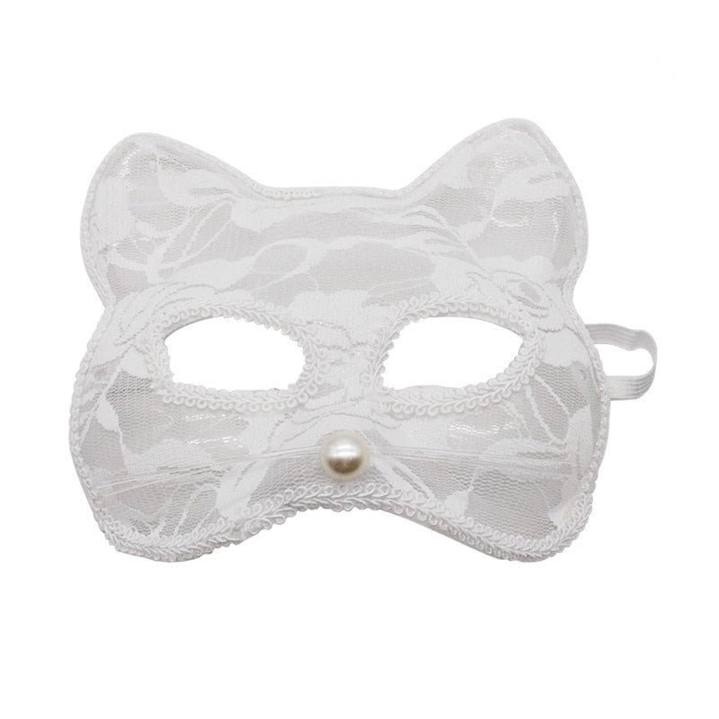 Halloween Cosplay Fox Mask Lace Sexy Eye Mask Animal Mask Half Face Erotic Lace Cat Mask Women Sex Toys For Couple Squid Game