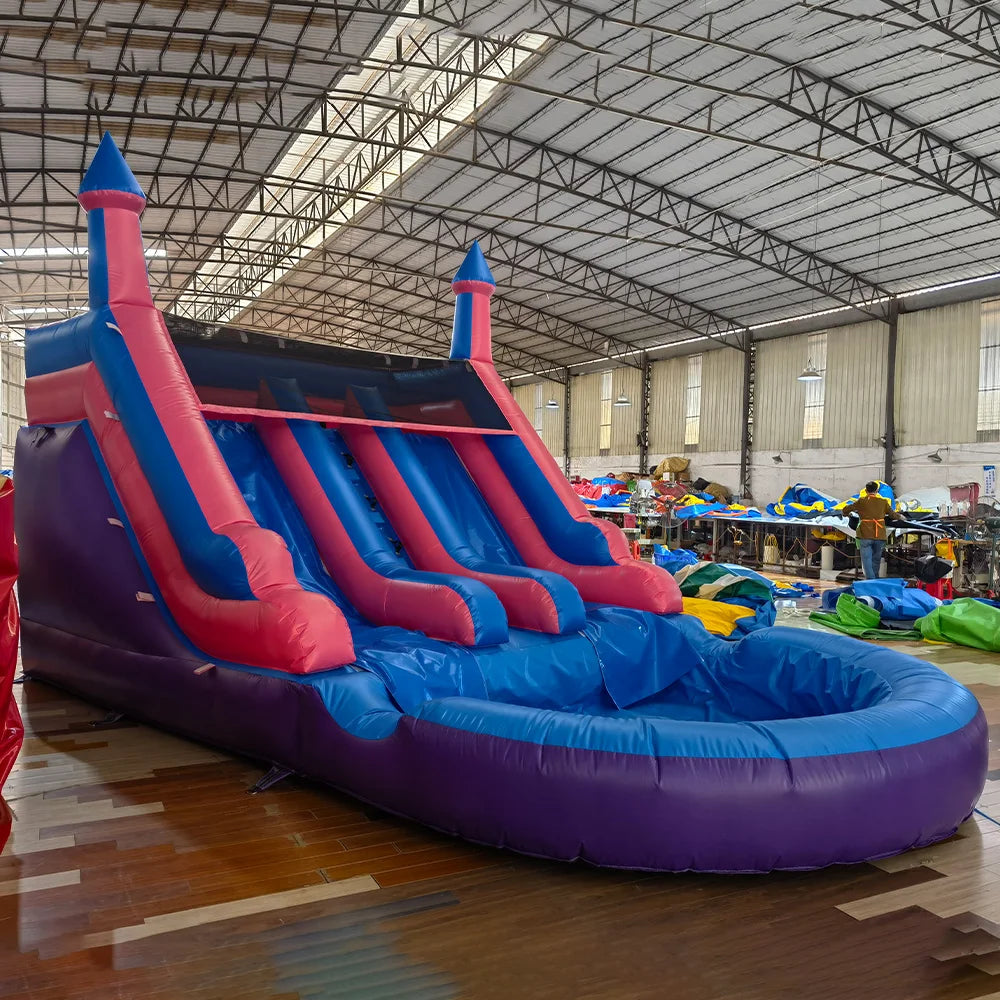 20ft PVC Commercial Inflatable Bounce House Bouncy Castle With Slide Blower For Kids