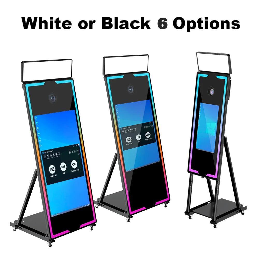 Touch Screen Photobooth Portable  40 65 inch Mirror magic Photo Booth Machine For Wedding Party Activity