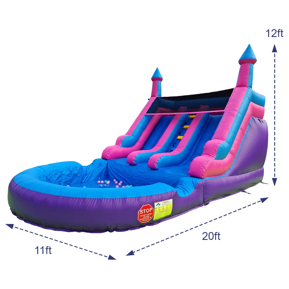 20ft PVC Commercial Inflatable Bounce House Bouncy Castle With Slide Blower For Kids