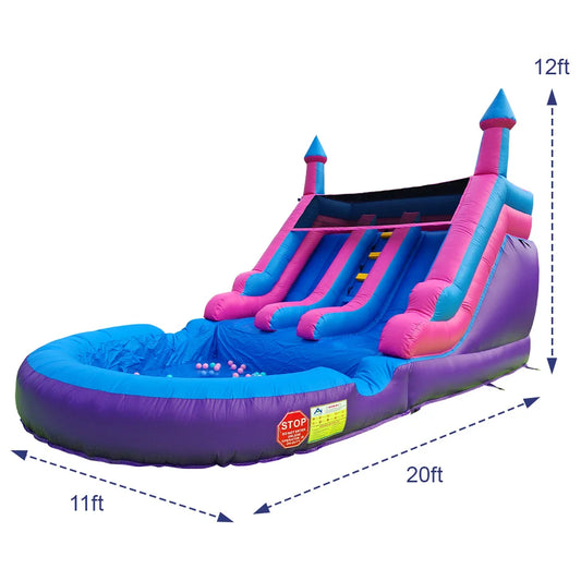 20ft PVC Commercial Inflatable Bounce House Bouncy Castle With Slide Blower For Kids