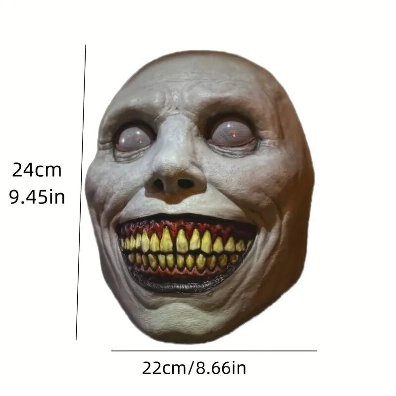 Smile Exorcism Halloween Ghost Mask Festival Bar Masquerade Haunted House horror mask role play smile white face white eye mask