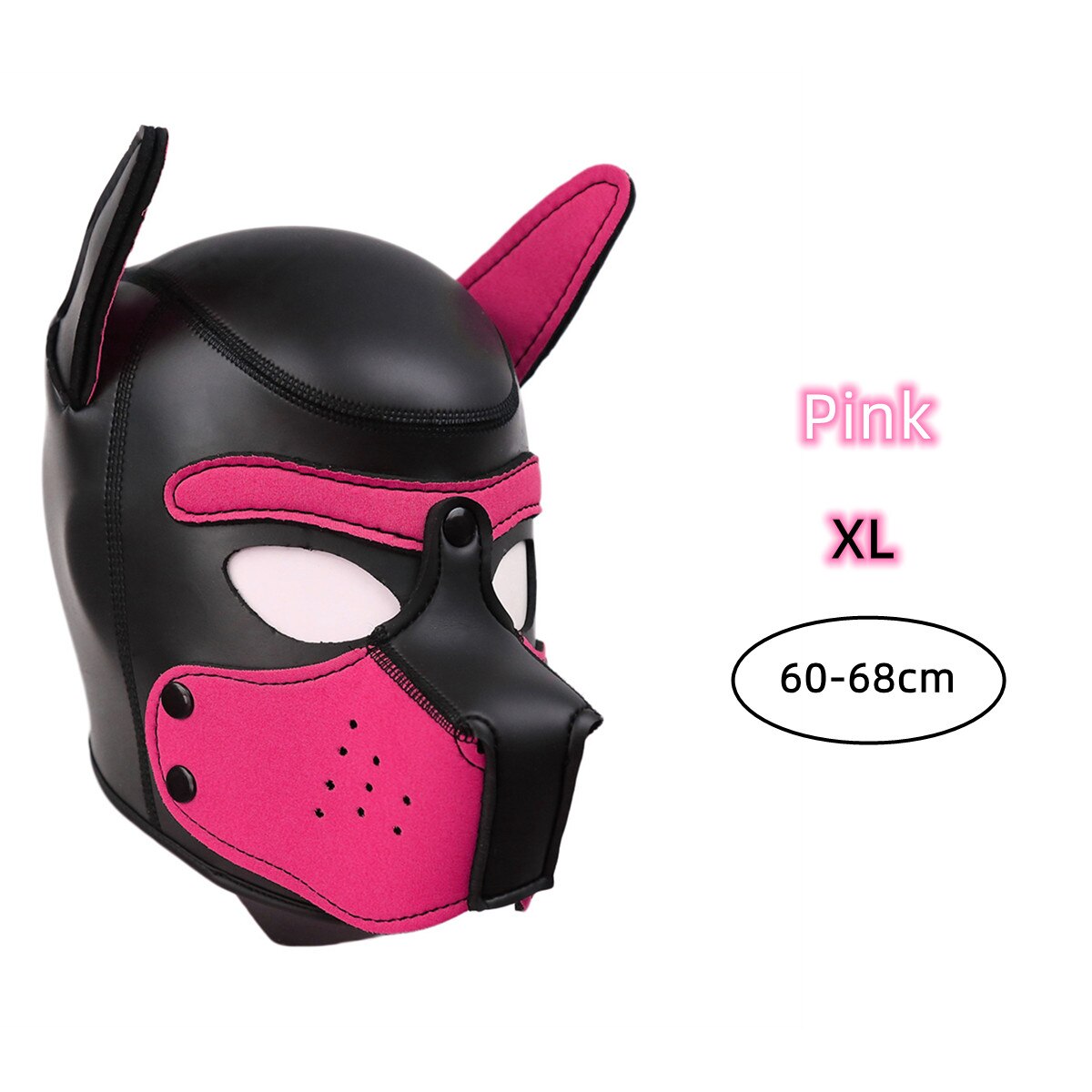 XL Code Brand New Increase Large Size Puppy Cosplay Padded Rubber Full Head Hood Mask with Ears for Men Women Dog Role Play