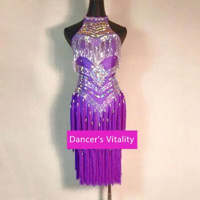 Latin Dance Clothes High-End New Children's Sexy Dress Performance Clothing Female Adult Competition Tassel Skirt