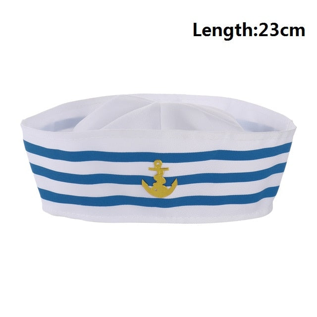 Military Hats Sailor Cap White Captain Navy Marine Caps with Anchor Army Hats For Women Men Child Fancy Cosplay Hat Accessories