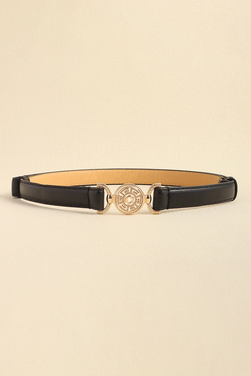 Rhinestone Decor PU Leather Belt