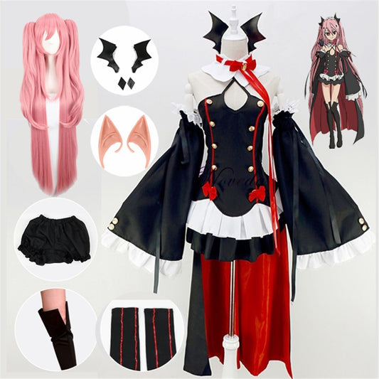 Seraph Of The End Owari no Seraph Krul Tepes Cosplay Costume Uniform Wig Cosplay Anime Witch Vampire Halloween Costume For Women