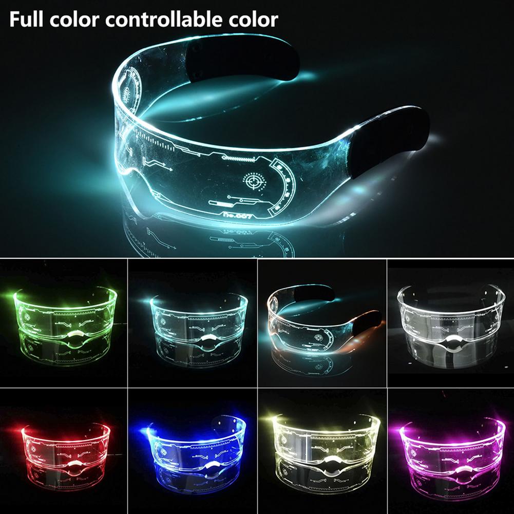 LED Luminous Glasses EL Flashing Neon Bar Party LED Glasses Light Up Glasses Rave Costume Party Decor DJ Sunglasses Party Decor