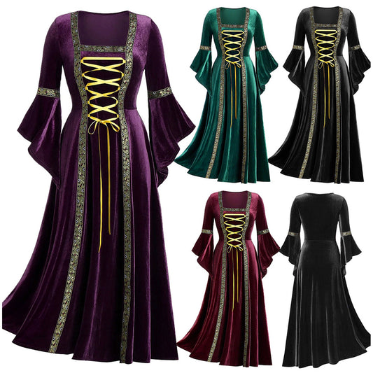 European Medieval Victoria Queen Princess Wedding Party Formal Dress Halloween Women Carnival Court Noble Palace Cosplay Costume